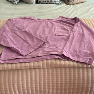 CALIA woman’s size L light purple cropped oversized sweatshirt
